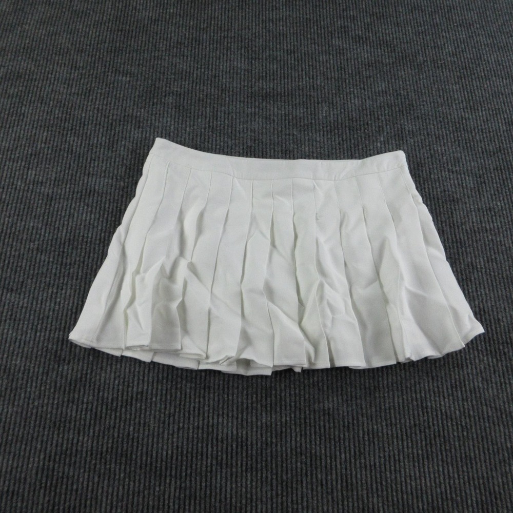 Finesse Skirt Womens XL White Pleated Short Chiffon Lined Pull On Tennis NWOT